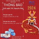 Lịch nghỉ tết nguyên đán 2024